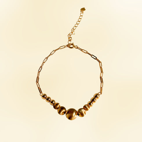Smile Ball Bracelet – Gold Vermeil & Sterling Silver